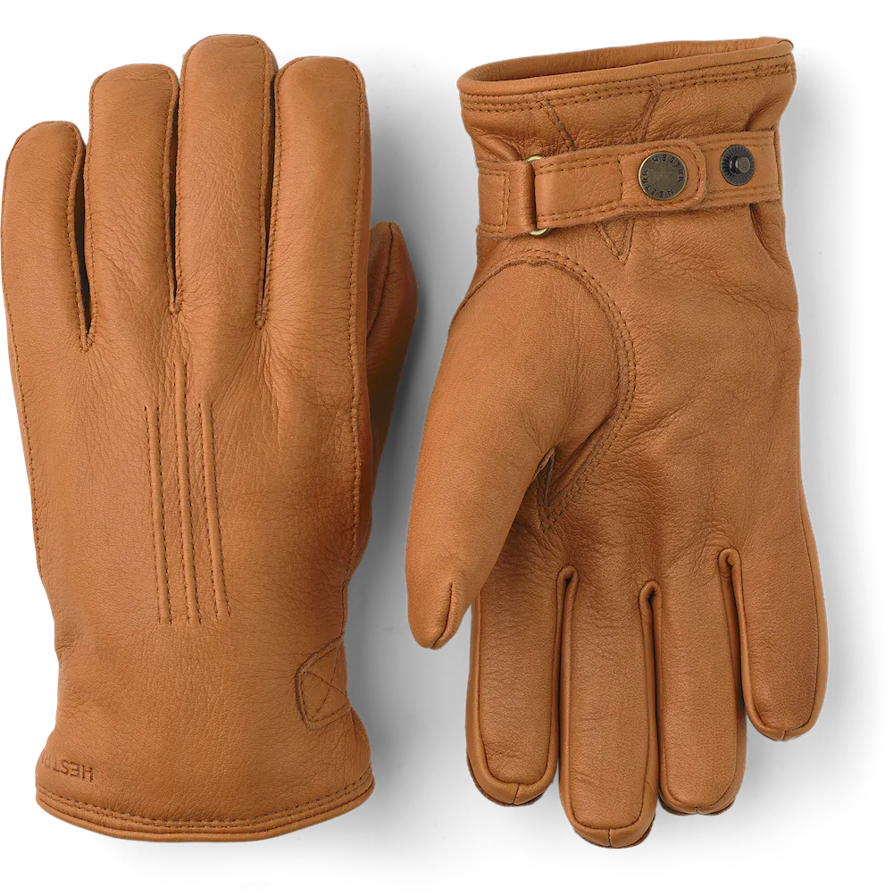 Men's winter deerskin gloves with lambskin lining