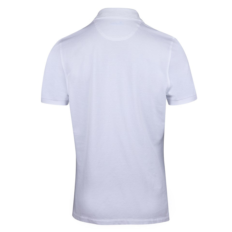 White Contrast Polo Shirt - Joshua Gold