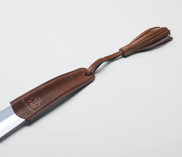 Leather Wrapped Shoe Horn - Reverse Sombrero